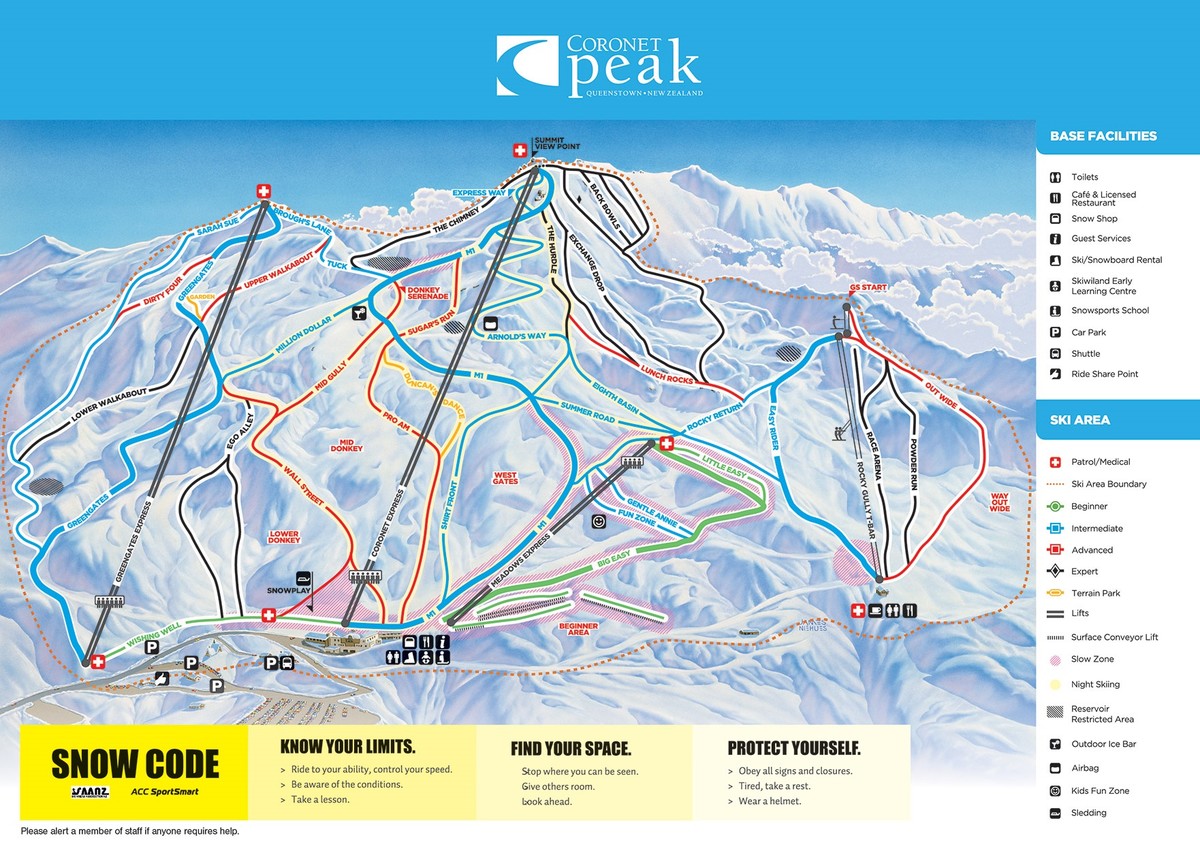 皇冠峰滑雪场地图